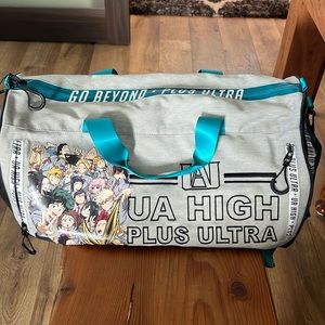 My Hero Academia U.A. High Plus Ultra Duffel Bag 
like new!